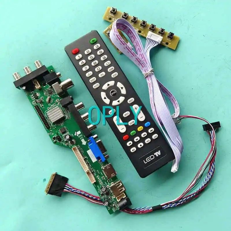 

DVB Digital LCD Matrix Controller Board Fit HSD101PHW1 HT101HD1 VGA HDMI-Compatible 1366*768 DIY Kit AV RF USB 10.1" 40 Pin LVDS