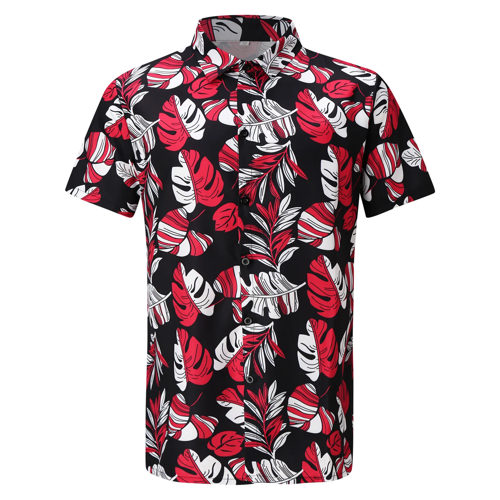 

Top Blouse Fashion Casual Shirts Spring Short Summer Men's Printed Beach Sleeve Men Shirts T Shirt Men Cotton