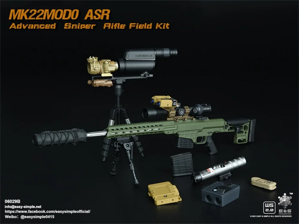 Лидер продаж 1/6 EASY&ampSIMPLE ES 06029 MK22Mod0 ASR Advanced Sniper Rifle Field Kit Платье Костюм Сумки Модель