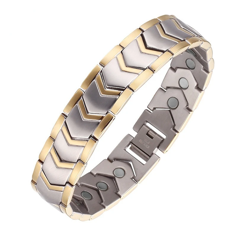 

Titanium Steel Magnetic Therapy Health Bracelet Magnetic Anti-fatigue Anti-oxidation Fat Burning Health Bracelet