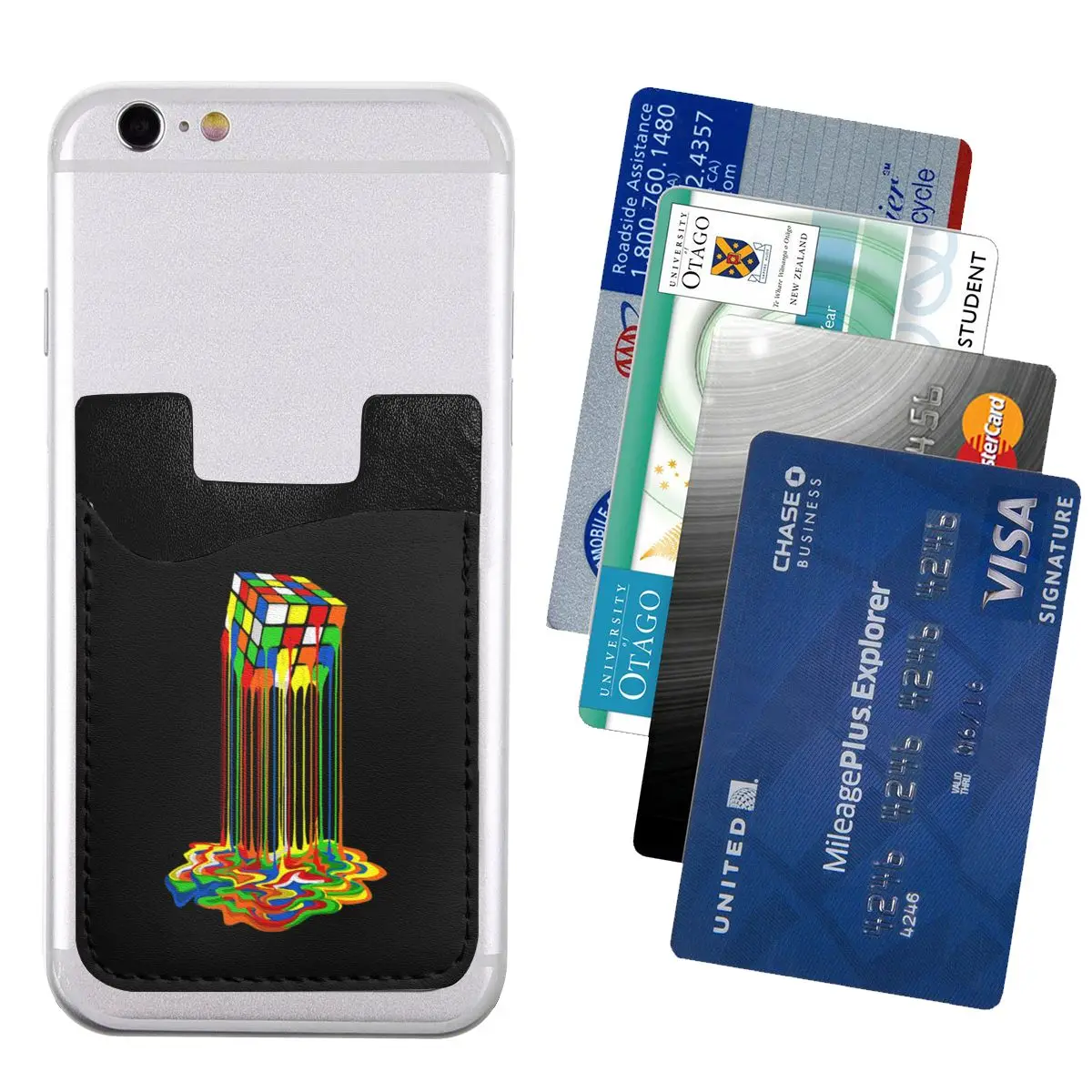 Пользовательская Радужная абстракция Rubiks кубический телефонный кошелек с