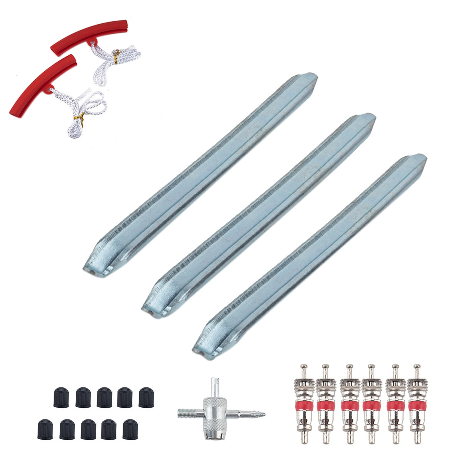 

Motorcycle Bike Tool Car Bicycle Professional Changing Bar Rod Valve Cap Tire Tyre Spoon Lever Set Kit Rim Protector