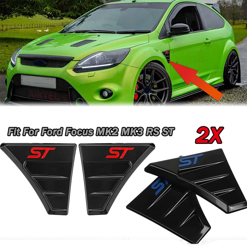 

Car Wing Side Fender Spoiler Racing Outflow Vent Sticker Trim Molding Fit For Ford Focus MK2 MK3 RS Car Accessories ST Style