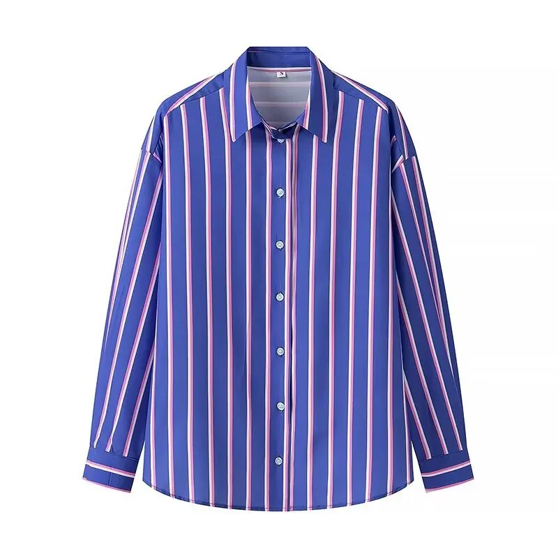 Осенний комплект из 2 предметов в полоску с длинным рукавом женские прямые брюки