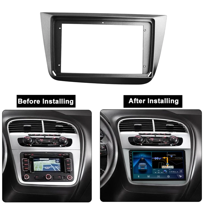 

2Din Car Radio Fascia for SEAT ALTEA 2004-2015 DVD Stereo Frame Plate Adapter Mounting Dash Installation Bezel Trim Kit