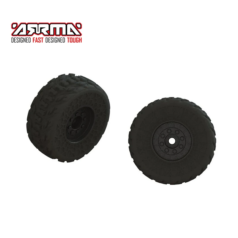 

ARRMA Parts Wheels Tires 2PCS ARA550107 for FIRETEAM 1/7 RC Model Car Buggy Original Accessories