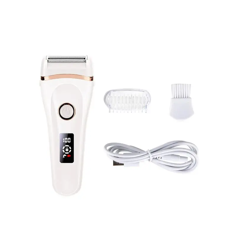 

Electric Lady Shaver Women Showerproof Electric Razor Portable 3 In 1 Bikini Trimmer Waterproof Wet And Dry USB Rechargeable For