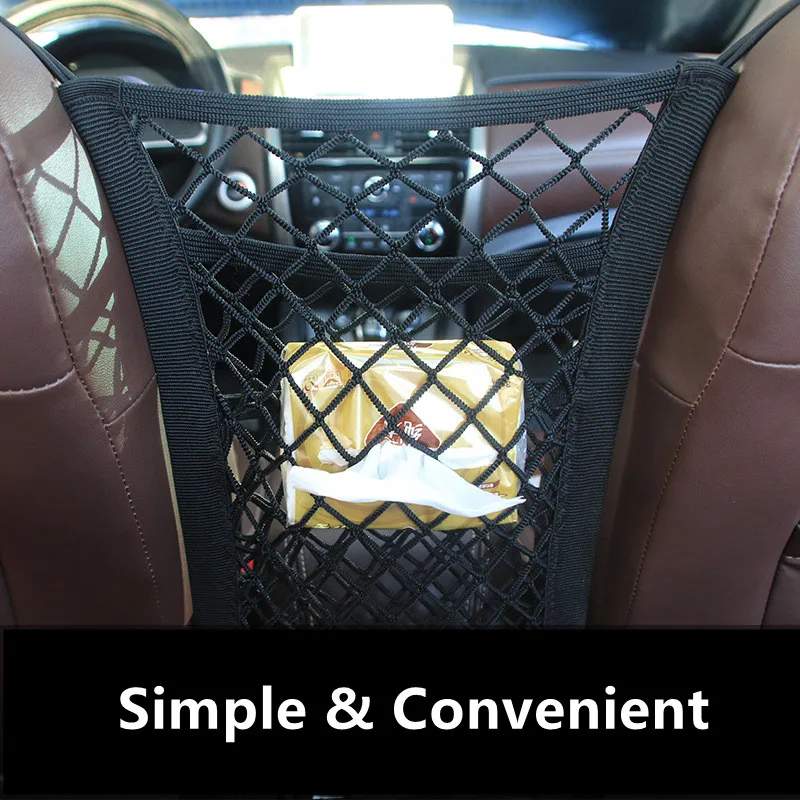 Car Back Rear Trunk Seat Elastic String Net Magic Sticker Universal Storage Bag Pocket Cage Auto Organizer |