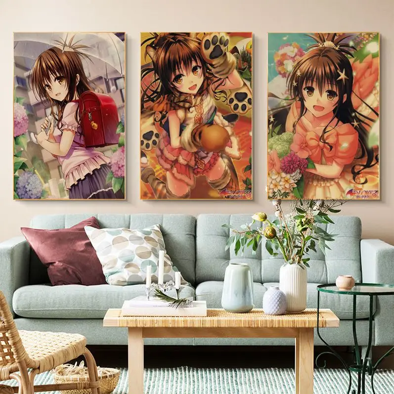 

To Love Ru Anime Posters Kraft Paper Vintage Poster Wall Art Painting Study Decor Art Wall Stickers