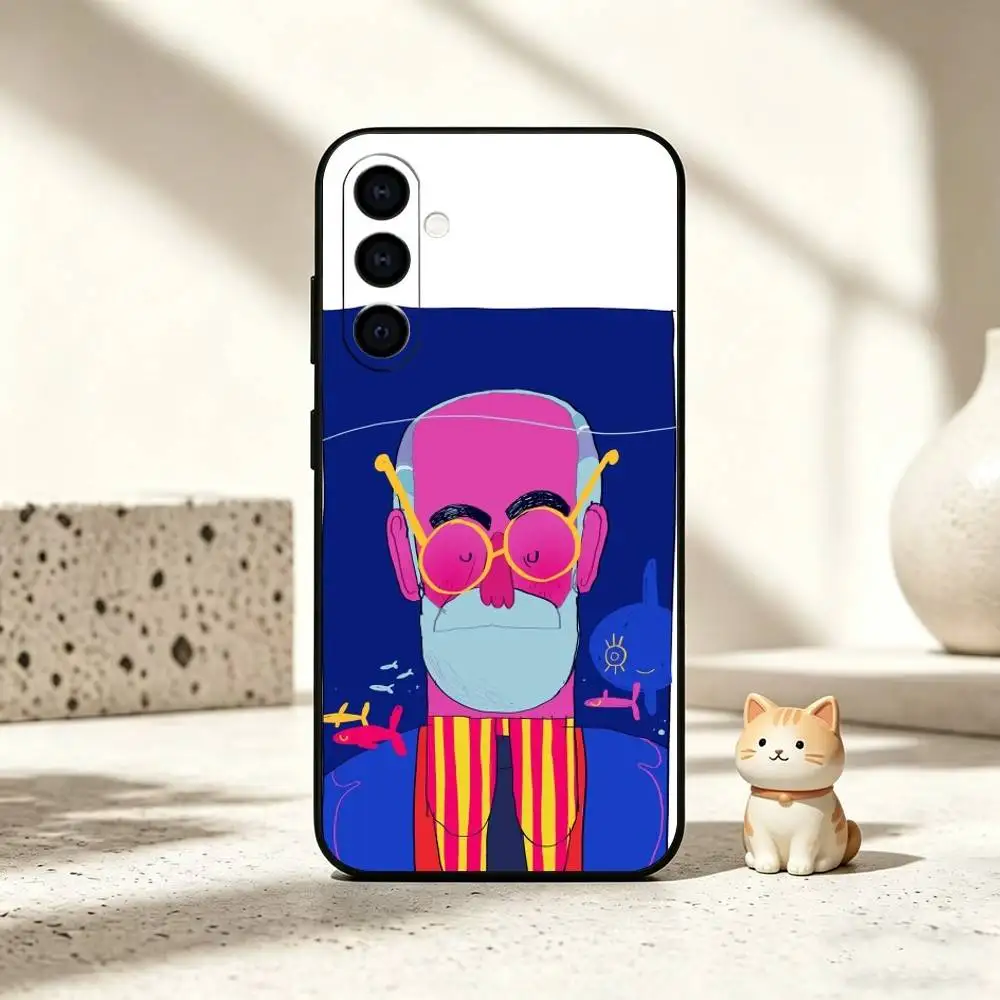 Фото Чехол для телефона P-Psychoanalysis Sigmund Freud, черный, силиконовый, мягкий, для Samsung Galaxy A73, A72, A71, A70, A53, A52, A51 №5