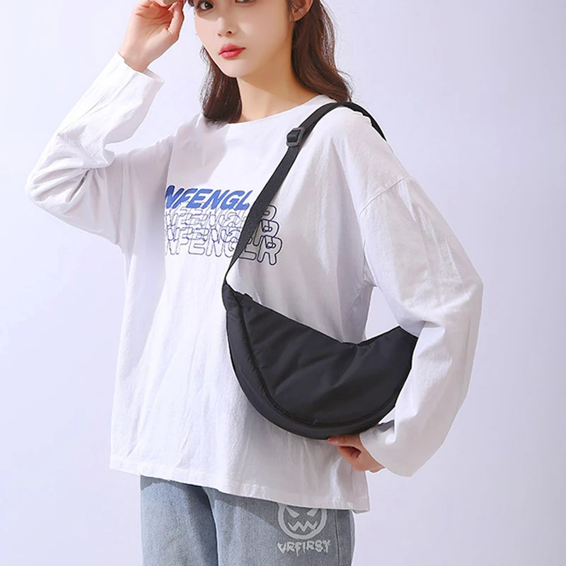 Casual Nylon Hobos Crossbody Bag for Women Designer Shoulder Large Capacity Tote Lady Travel Shopper Bags Purses Drop Shipping
