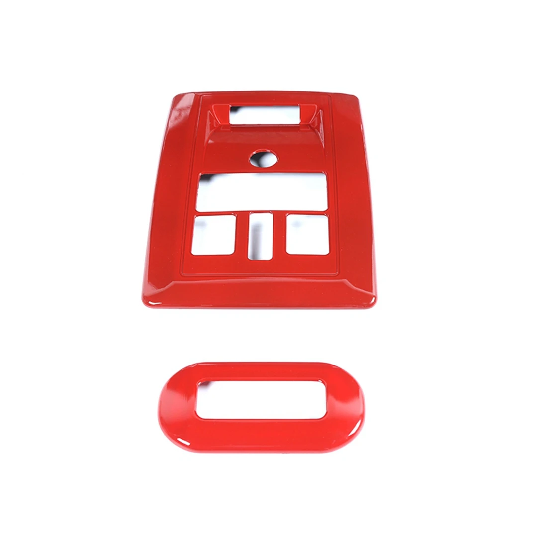 

Car Front Rear Reading Light Lamp Decoration Cover Stickers for Dodge RAM 2010-2015 Accessories, ABS Red