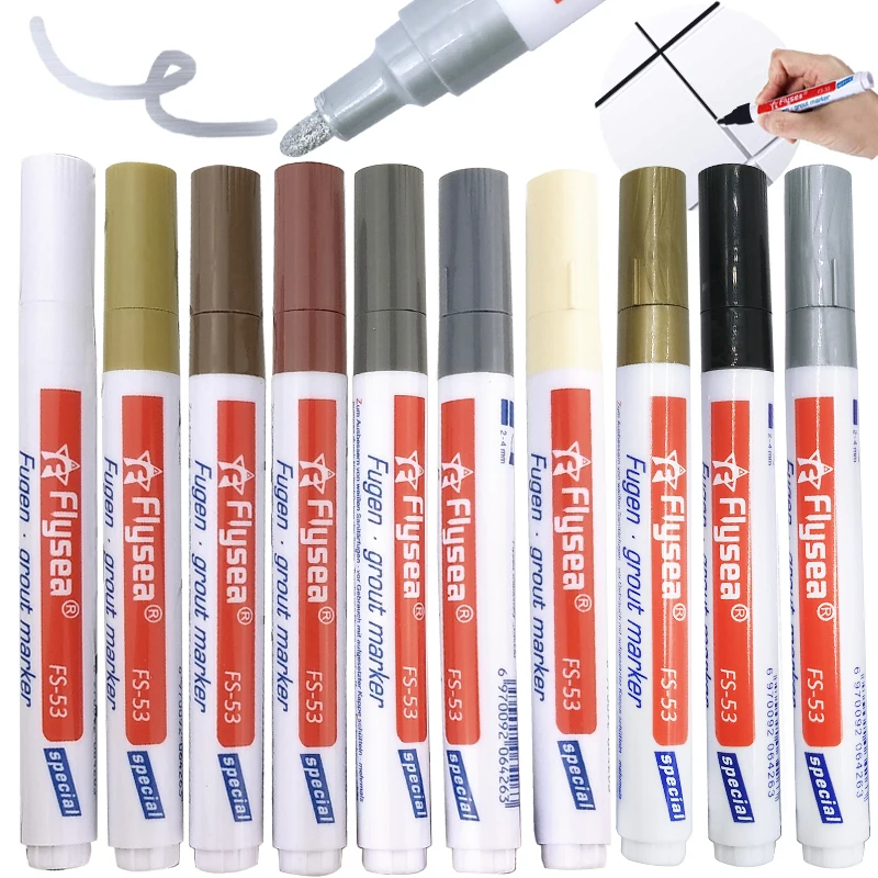 

7 Colors Tile Grout Pen Waterproof Tile Marker Repair Wall Pen White Grout Marker Tiles Floor Tyre Car Repair Painting Mark Pen