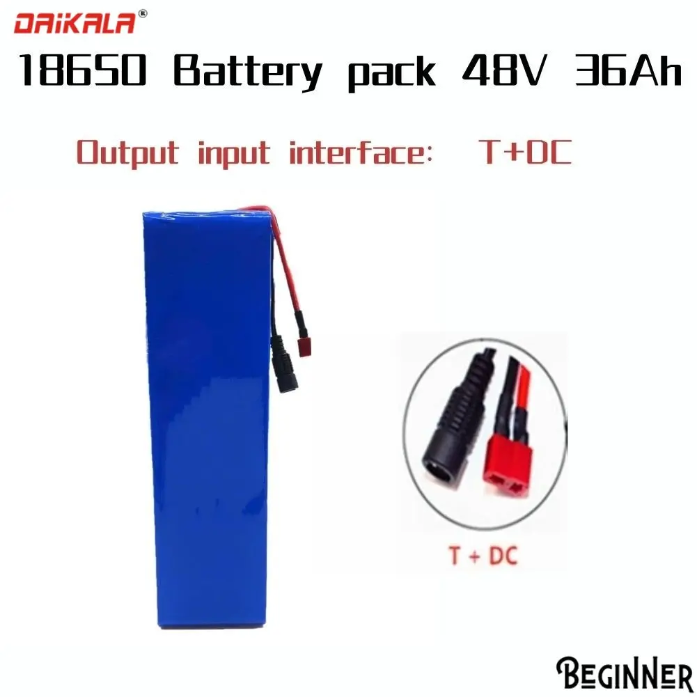 

Новый подлинный 18650 нулевой цикл 48 в 36 Ач T-DC интерфейс для горного велосипеда, электровелосипед, быстрая защита + зарядное устройство 2 а 54,6 в