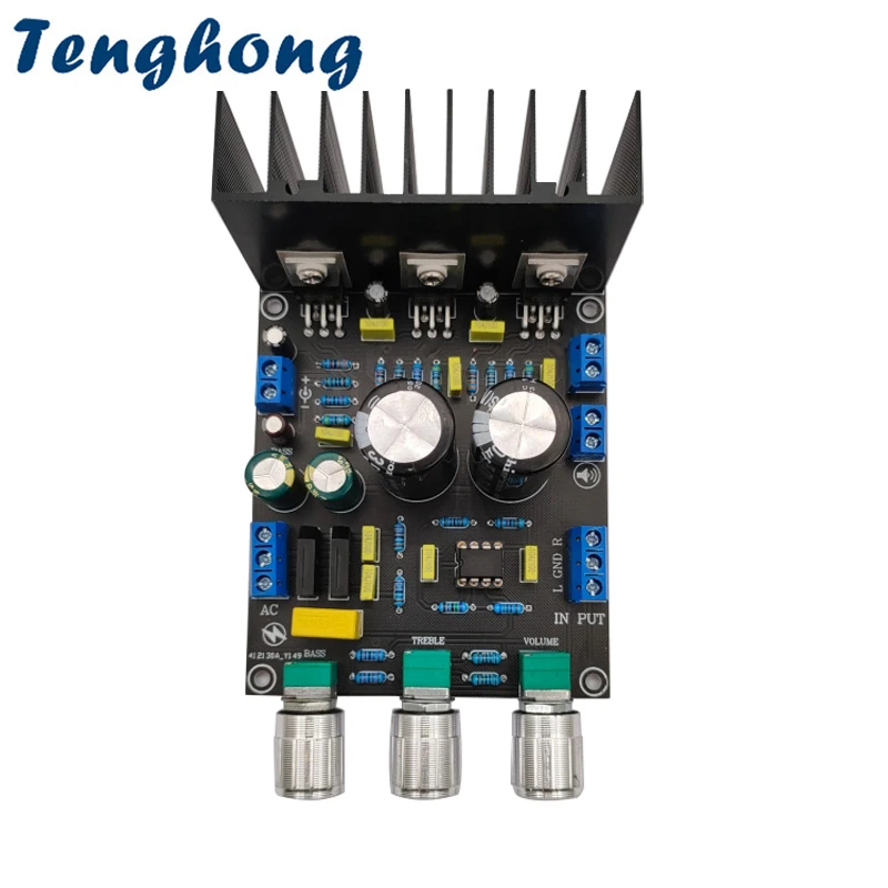 

Tenghong 1pcs LM1875 Subwoofer Amplifier Board 3*20W 2.1 Channel Sound Amplifier 11V~15V Home Theater Multimedia AMP