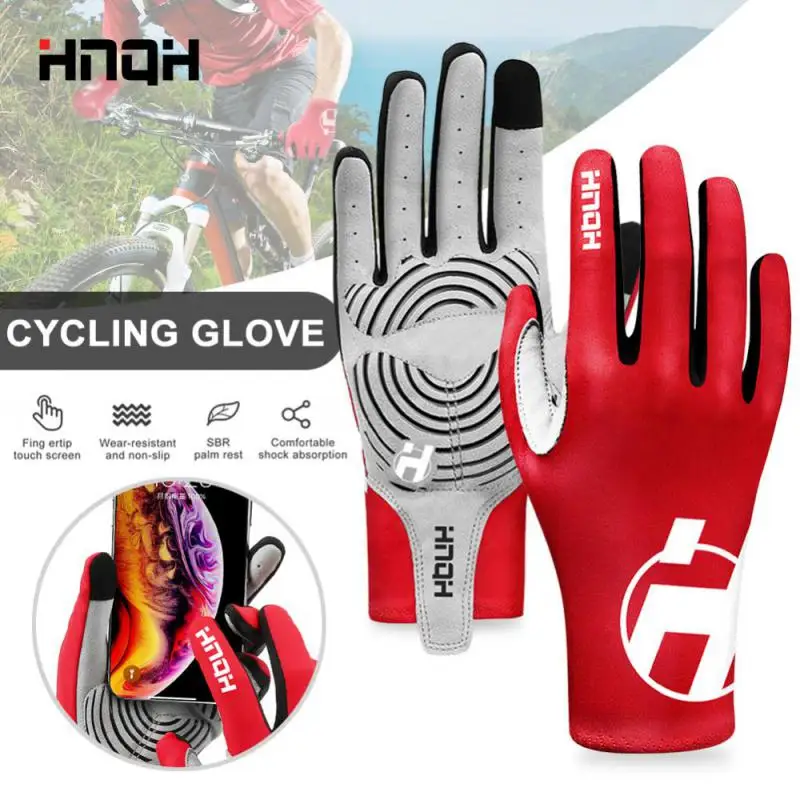 

HNQH Touch Screen Long Full Fingers Half Fingers Gel Sports Cycling Gloves MTB Road Bike Riding Racing Women Men Bicycle Gloves
