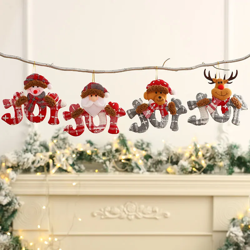 

Christmas Decoration Items Christmas Tree Small Pendant Alphabet Plate Old Man Snowman Hanging Small Gift