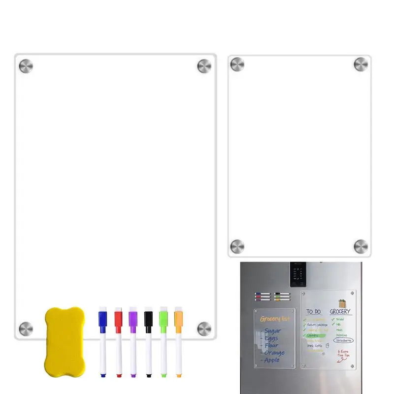 

Доска для сухого стирания для холодильника, магнитная кухонная доска, магнит для холодильника, сухая салфетка для холодильника, электронное письмо