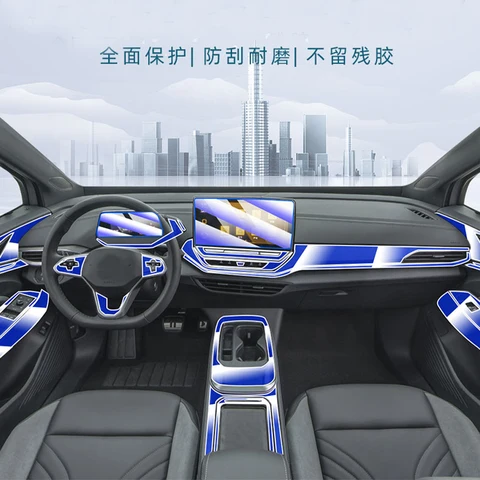 Защитная пленка из ТПУ для Volkswagen VW ID.4 ID 4 ID.6 ID6 Crozz X, прозрачная центральная панель управления, дверная розетка, защита от царапин