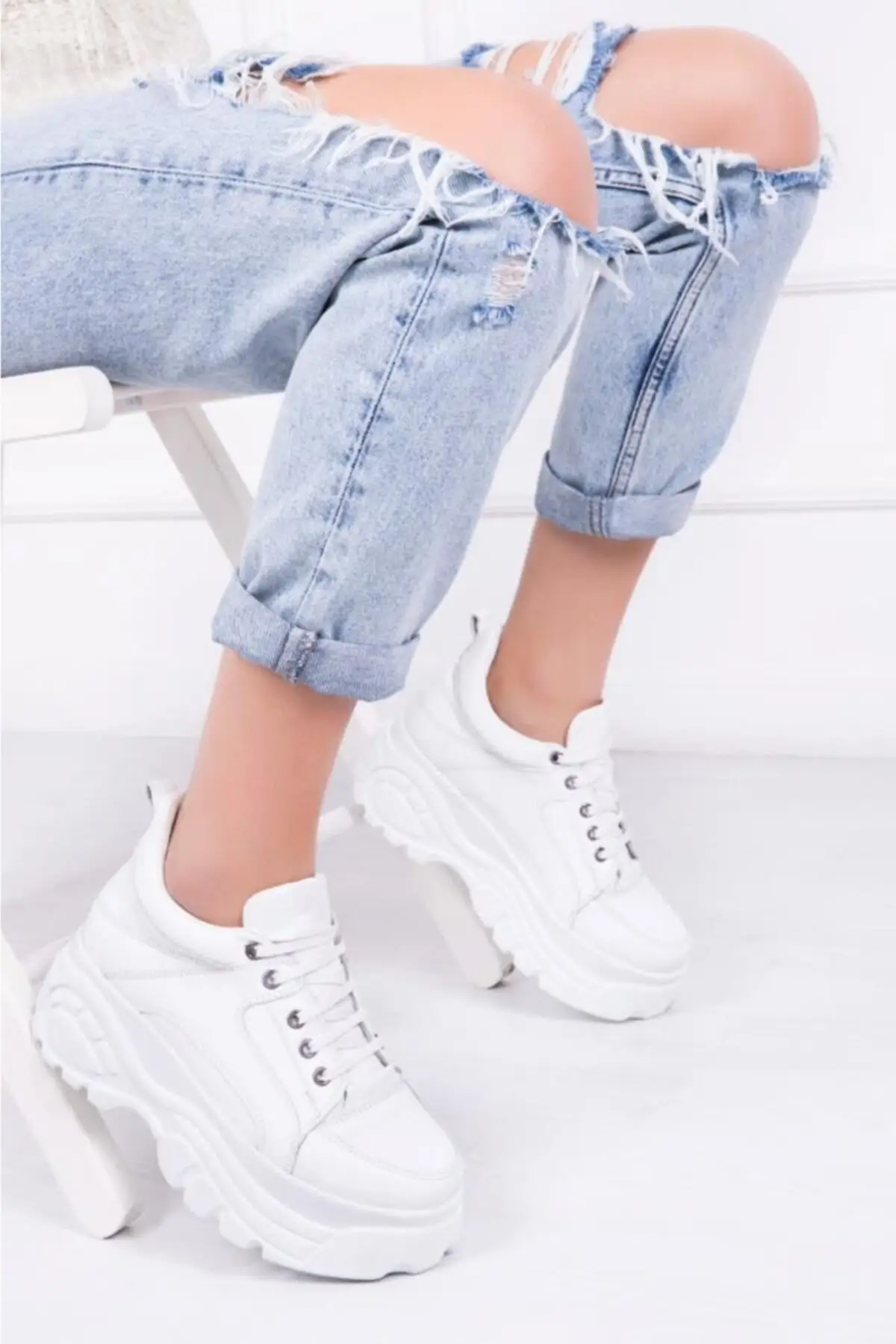 

Women Vulcanized Shoes Genuine leather white women leather sneaker trc-bf Running Shoe Ladies Sneakers Casual Sport Shoes