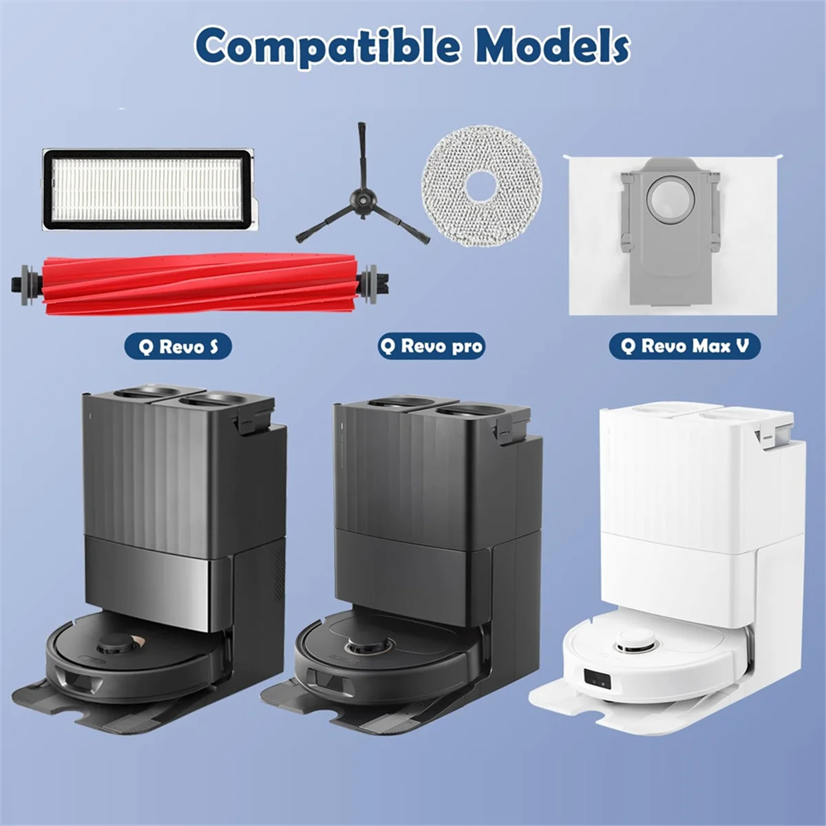 Аксессуары для пылесоса Roborock Q Revo Pro MaxV S Основная щетка HEPA-фильтры Мешки пыли