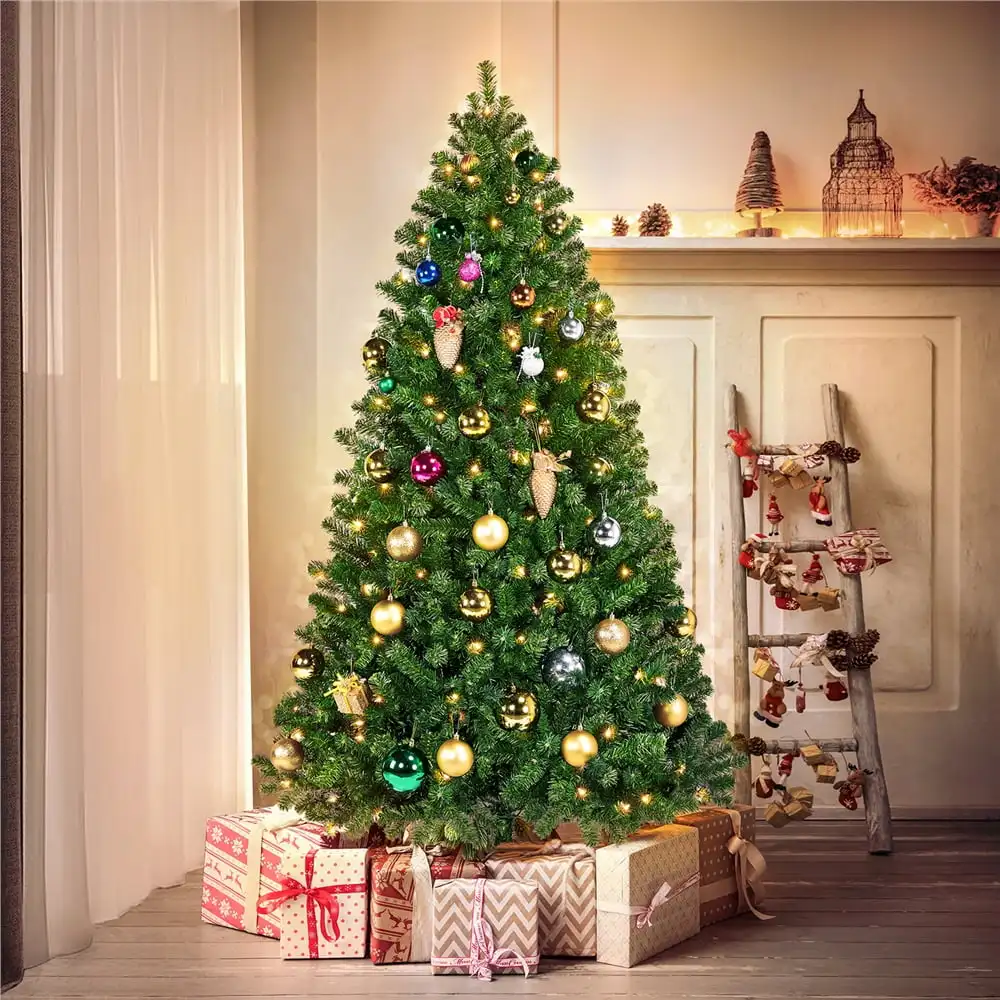 

Рождественская елка с теплым светом SmileMart 6 футов, зеленая