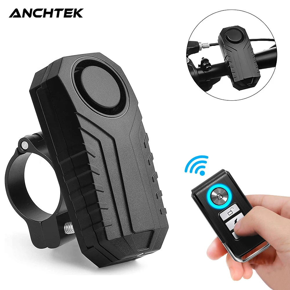 Велосипедная сигнализация Anchtek с защитой от кражи для мотоцикла фиксированным