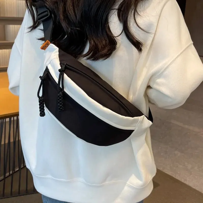 Простая нейлоновая сумка через плечо с плечевым ремнем Сумка-мессенджер большой