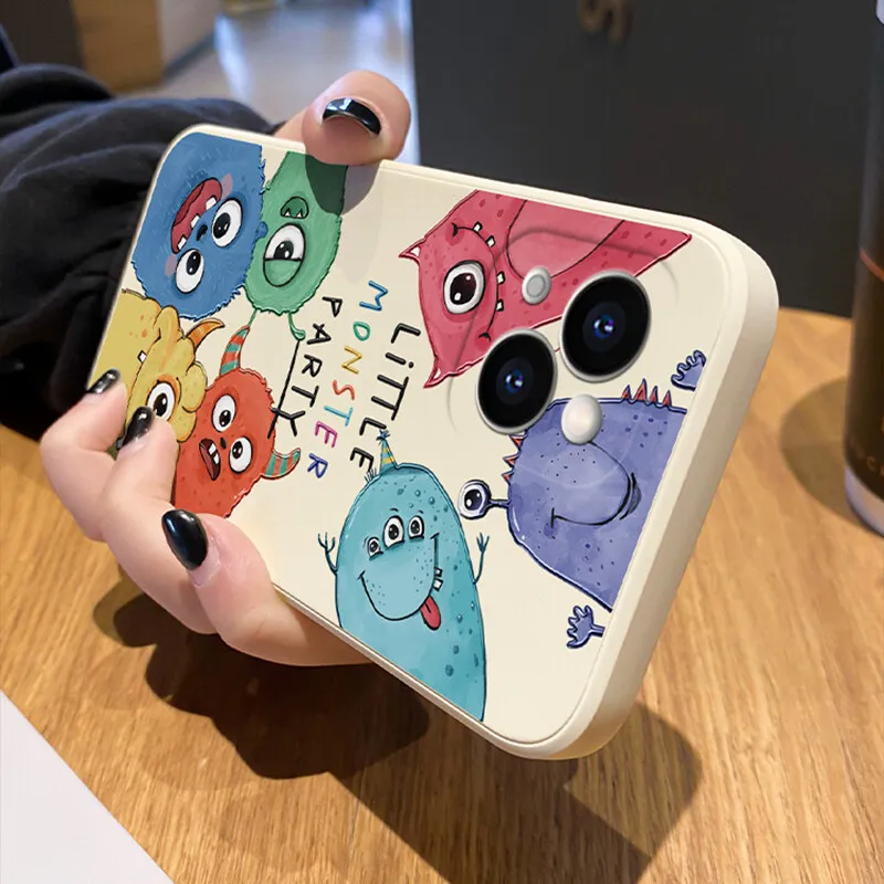 

NOHON Soft Case For VIVO S1 S5 S6 S9 S9E V11 V15 V17 V19 V20 V21 V21E IQOO 5 7 NEO 3 5 Z1 Anime monster Back Cover