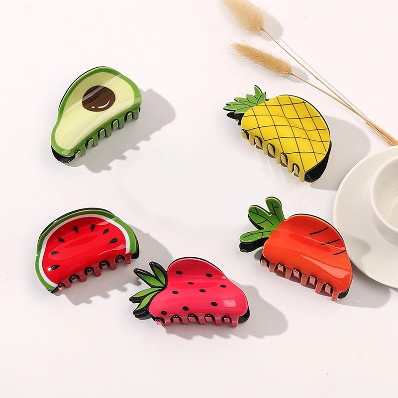 Заколка для волос в виде овощей и фруктов