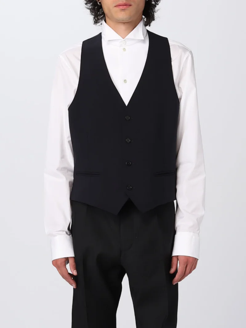 Мужской стиль мужской жилет элегантный костюм с V-образным вырезом без рукавов