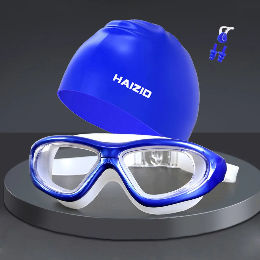

Men Women HD Anti-Fog Professional Swim Goggles Anti-UV Electroplating Swimming Goggles Glasses Large Frame Silicone Swimming