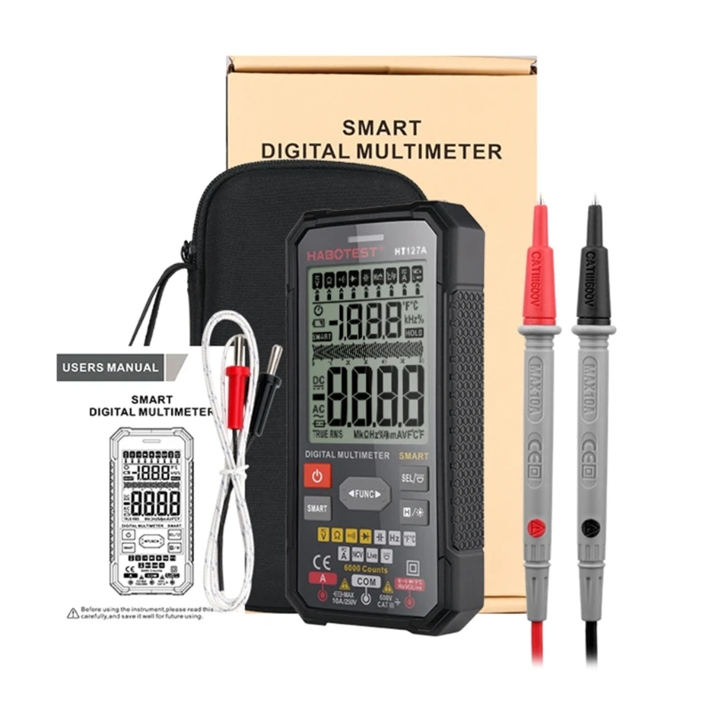 

Мультиметр для проверки напряжения переменного и постоянного тока, проверка сопротивления, емкости, частоты, температуры диодов, Прямая по...