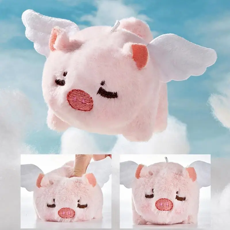 

Spinning Angel Pig Plush Toy Stuffed Animal Wagging Tail Pig Doll Boys Girls Soft Toys Decompression Toy Stress Relief For Kids