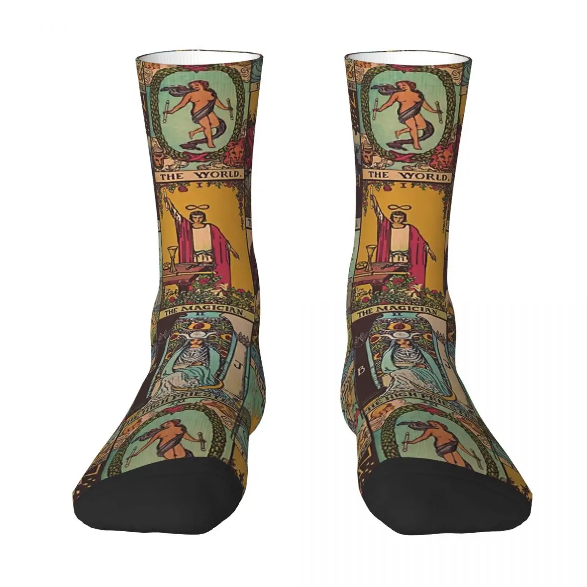 The Major Arcana Of Tarot Vintage Patchwork Adult Socks,Unisex socks,men Socks women Socks