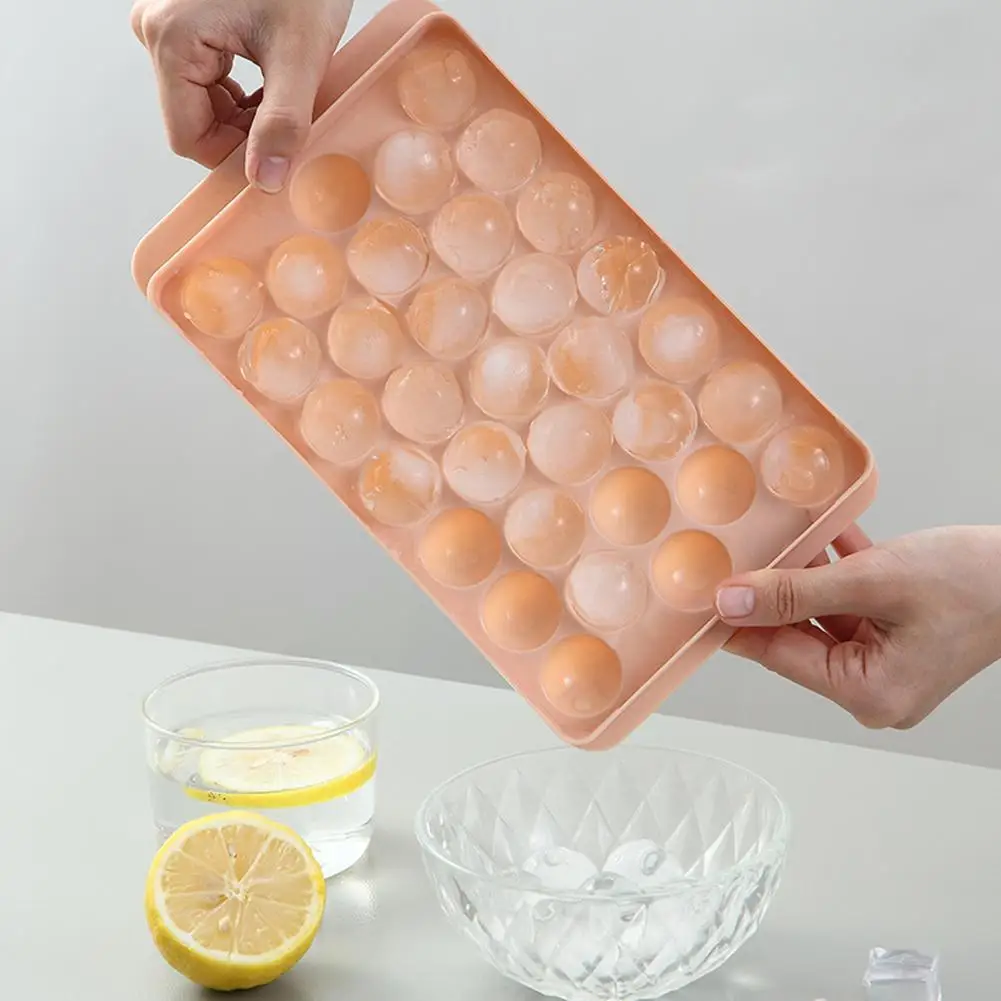 

Kitchen Plastic Molds Ice Tray Round Ice Molds Home Ice Ball Round Party DIY Ice Cube Makers Use Bar Mould Cream A3M3