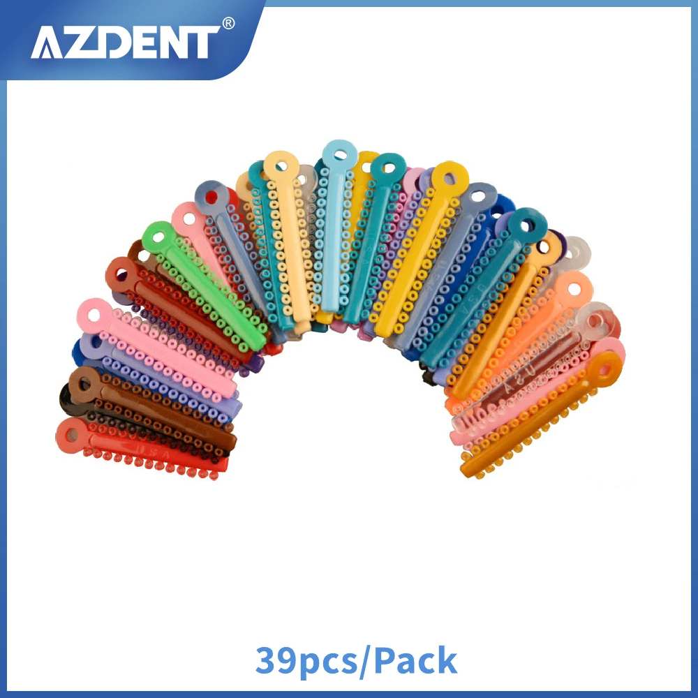 

39 Sticks/Pack Dentist Orthodontic Correction Ligatures Braces Disposable Dental Material Mixed Transparent Color 26 Ties/Stick