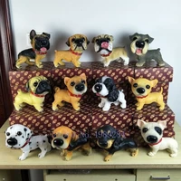creative simulated animal dog cartoon resin crafts ornaments lovely pet living room decoration home accessories modern