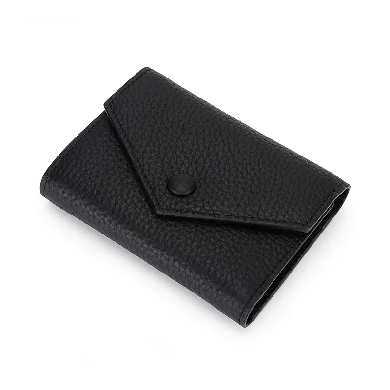 URBAN MASTER Short Women SimpleTrifold Cowhide Wallets Fashion Envelope Coin Purse Female SlimCard Holder Genuine Leather