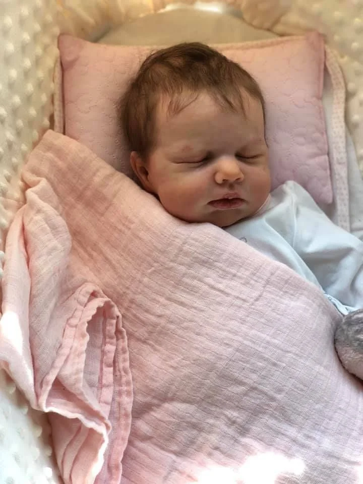 

19" Reborn Dolls Realistic Lifelike Hand-painted Newborn Bebe Babies-L Bebê Recém-Nascido