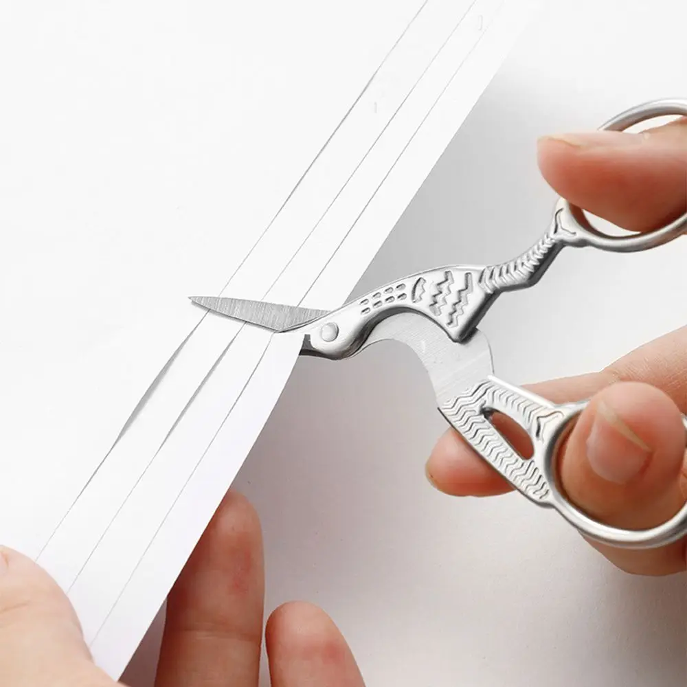 Трендовые ножницы для бровей с узором птиц из нержавеющей стали градиентом