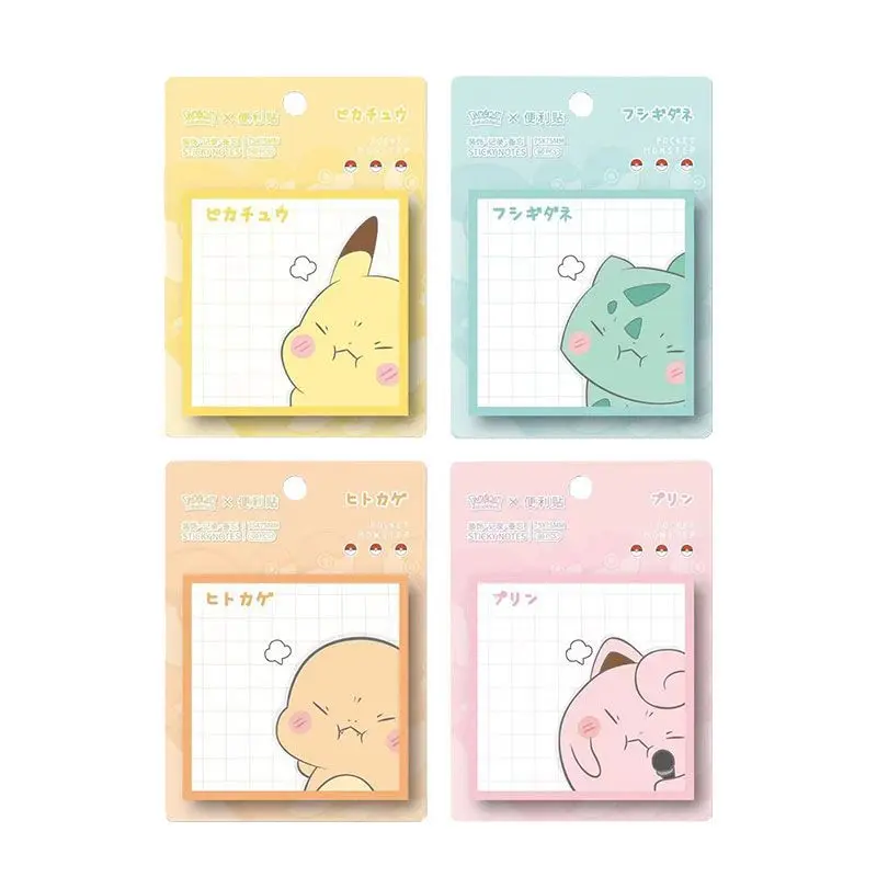 

240pcs Pokemon Pikachu Bulbasaur Cute Jigglypuff Charmander Flag Things Tear and Stick Sticky Notes Stickers Children's Gift