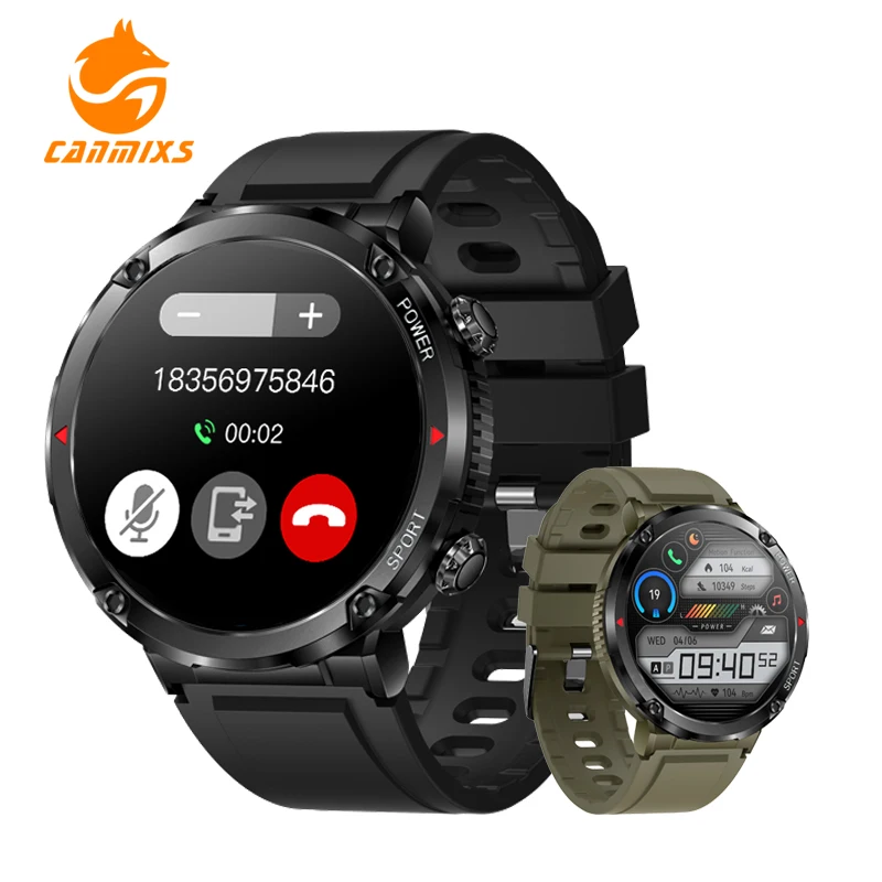 

CanMixs Smart Watch for Men 1.6 Inch Bluetooth Call Smartwatch for women Fitness Tracker Clock IP68 Waterproof Sports Watches