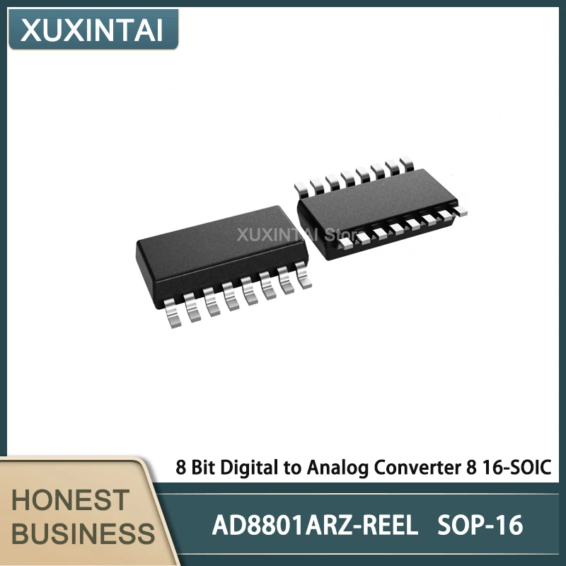 5Pcs/Lot  AD8801ARZ-REEL AD8801ARZ  8 Bit Digital to Analog Converter 8 16-SOIC