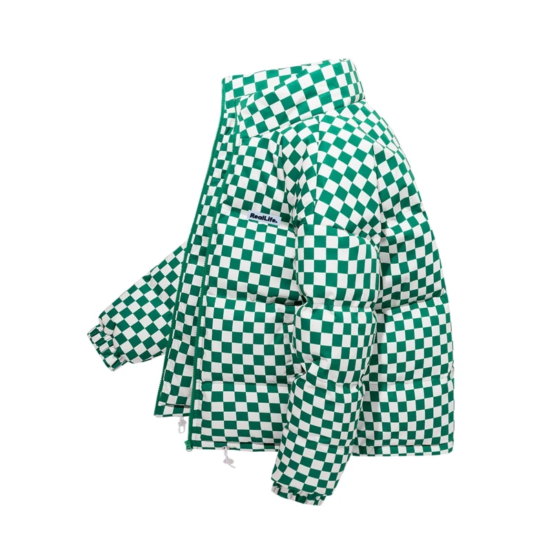 Пуховик зимняя новая свободная стеганая куртка все корейские мужчины плюс