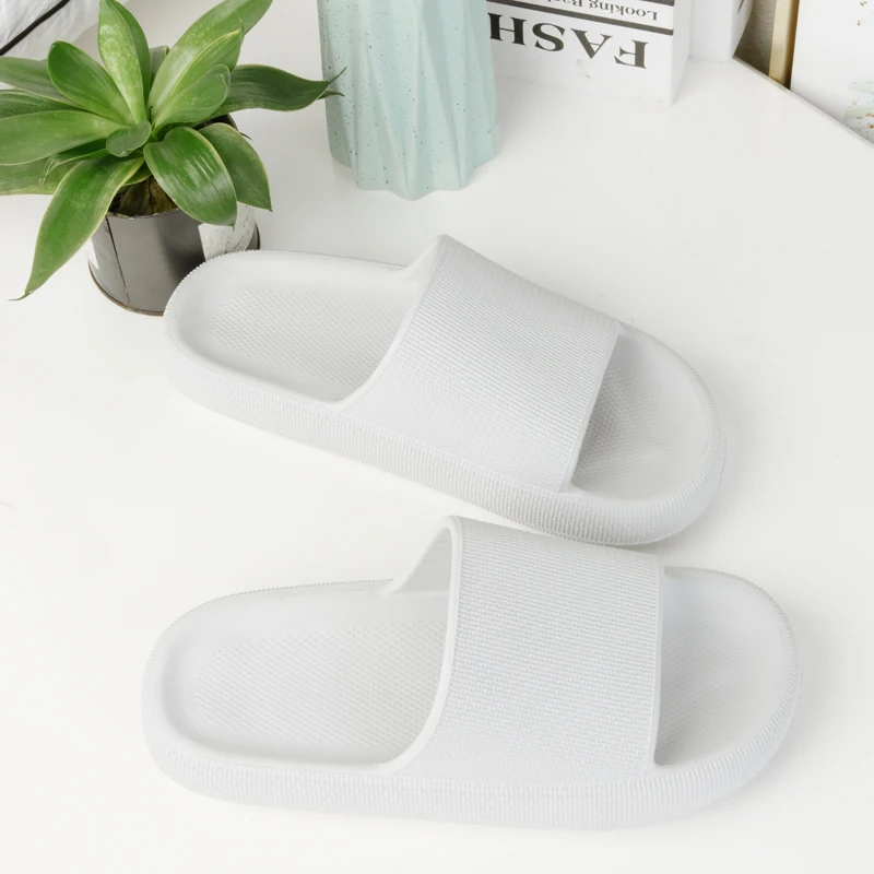 Women Men Indoor Thick Platform Slippers Bathroom Soft EVA Anti-slip Colorful Lovers Home Floor Slides Ladies Summer Sandals