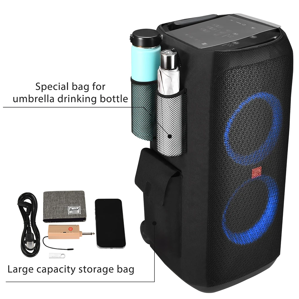 

Сетчатые мешки для динамиков, вместительные сумки для переноски бутылки с водой, сумка для хранения микрофона, дышащий органайзер для JBL ...