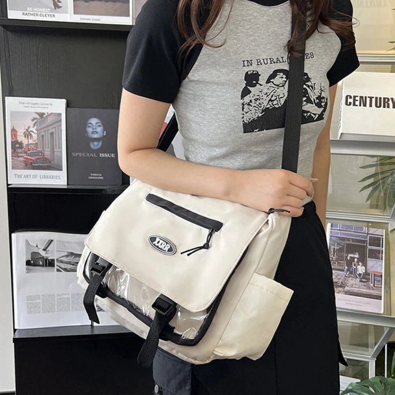 Повседневная универсальная вместительная сумка через плечо в японском стиле для