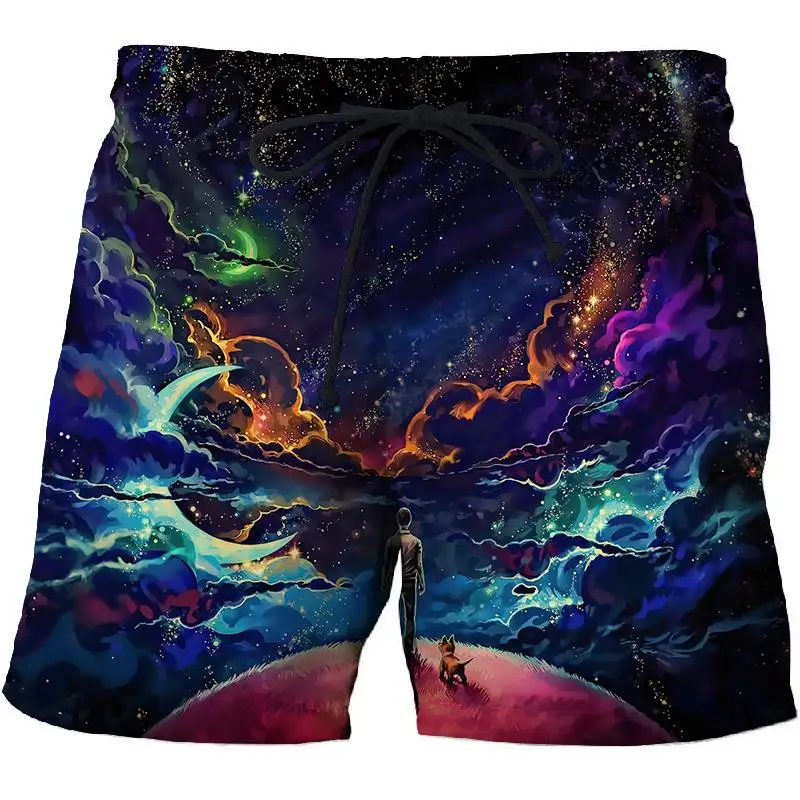 

Cosmic Scenery 3D Printing Shorts Men's Casual Seaside Vacation Beach Shorts Fashion Street Art Men's Wear