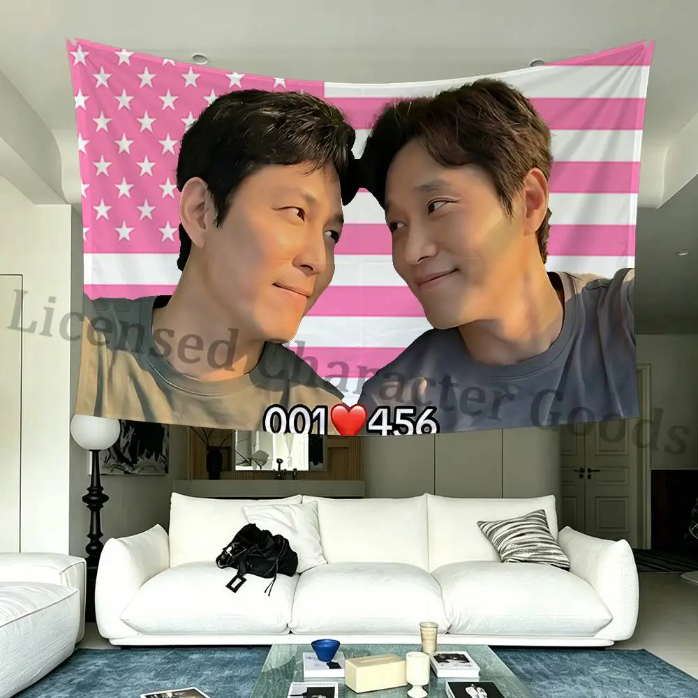 Флаг Lee J-Jung-jae B-Byung Hun из полиэстера с нержавеющими люверсами, 50x70, 60x90, 70x115, 100x150, 150x200 см, декоративный баннер (art.: 3920dbe31e27f) - 3920dbe31e27f